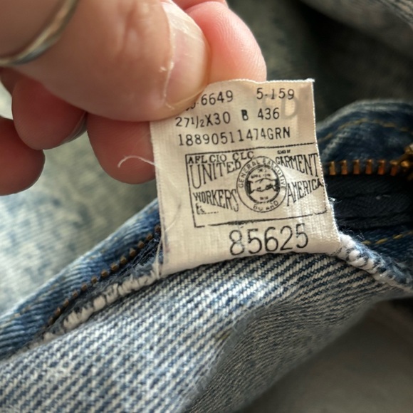 Lee 80's Vintage Union Made Acid Wash High Waisted Tapered Leg Mom Jeans 10 - Picture 5 of 5